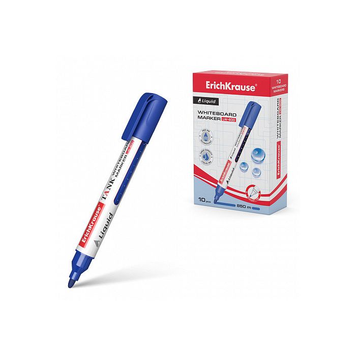 Marcador Pizarra Blanca con Tinta Líquida Liquid Lw-600, Tinta Color Azul ERICH KRAUSE 48775 2