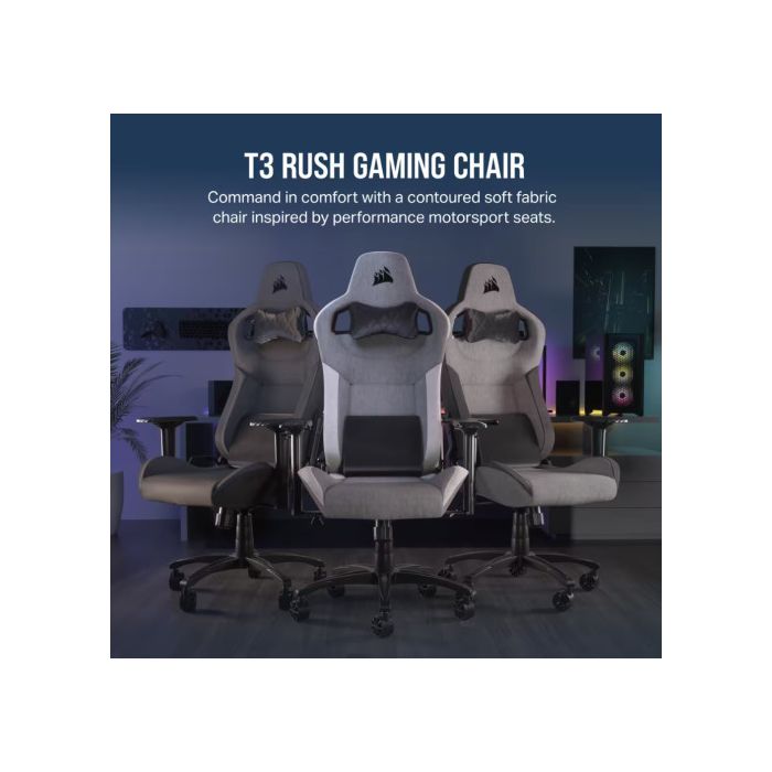 Silla Corsair Gaming T3 Rush (2023) Carbon CF-9010057-WW 3