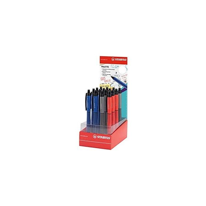 Stabilo Expositor bolígrafo tinta de gel retráctil palette fine surtido -16u-