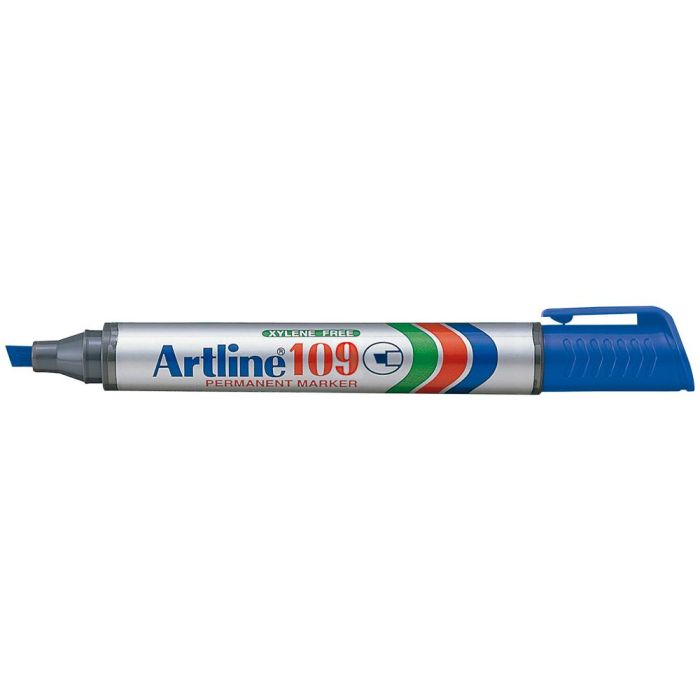 Rotulador Artline Marcador Permanente 109 Azul Punta Biselada 12 unidades 2