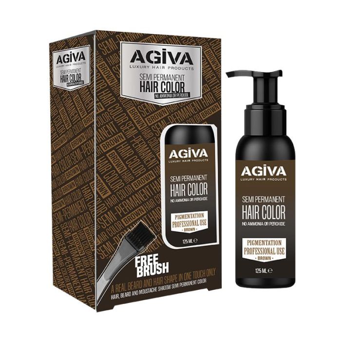 Agiva Semi Permanent Hair Color Brown 125 mL Agiva
