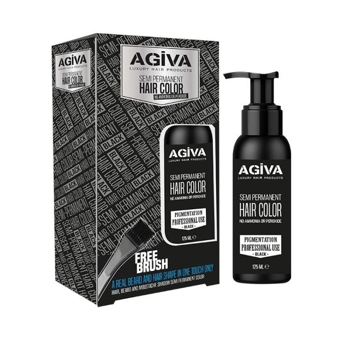 Agiva Semi Permanent Hair Color Black 125 mL Agiva