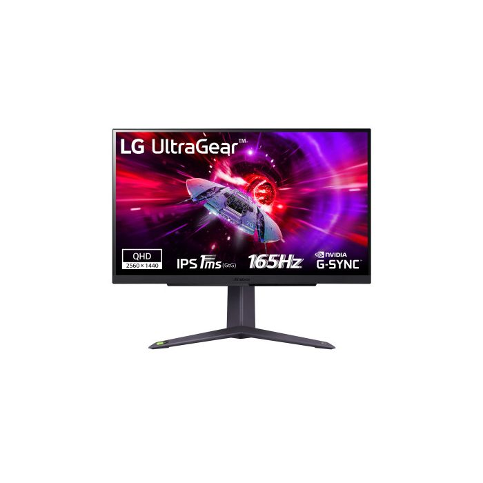 Monitor Gaming LG UltraGear 27GR75Q-B 27"/ QHD/ 1ms/ 165Hz/ IPS/ Regulable en altura/ Negro