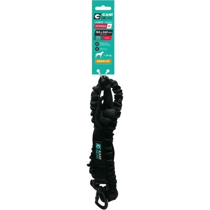 Correa de tracción para perros - INTENSIA - XL - 2,4 m - Perro +25 kg - Negro Correa de tracción para perros - INTENSIA - XL - 2,4 m - Perro +25 kg - Negro