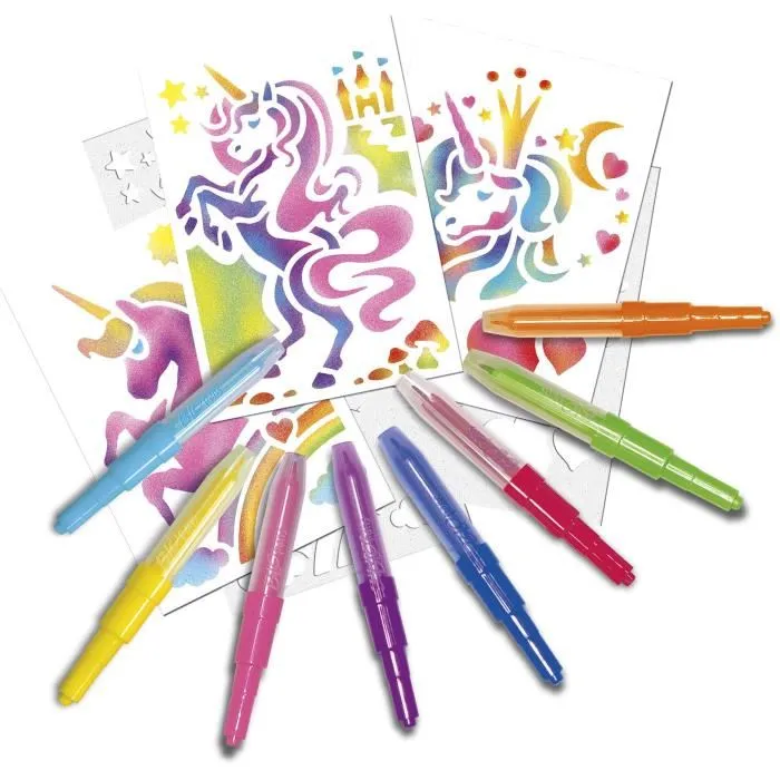 Lansay BLOPENS Fantastic Horses Activity Set, Set de Actividades con Aerógrafo para Dibujar Caballos Fantásticos, Unicornios y Pegasos 2