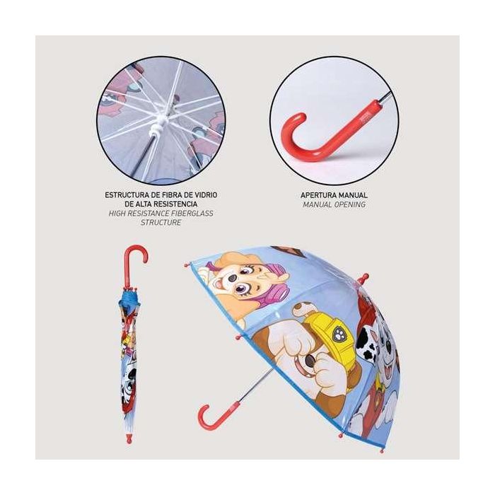 Cerdá Paraguas Manual Transparente de Burbuja Paw Patrol 45 cm Multicolor para Niños y Niñas de 3 a 12 Años 3