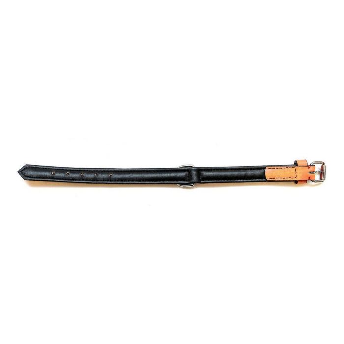 Gloria Collar Perro Piel Acolchado Naranja 55 cm x 25 mm Auténtico Triple Capa Suave Mullido Máxima Comodidad 4