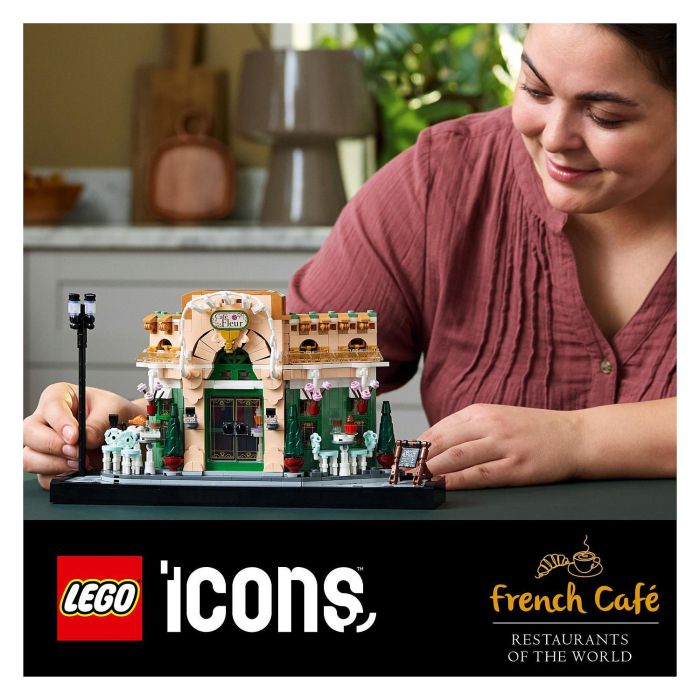 LEGO 10362 Cafetería Francesa: Decoración de Estantería Parisina Set para Adultos