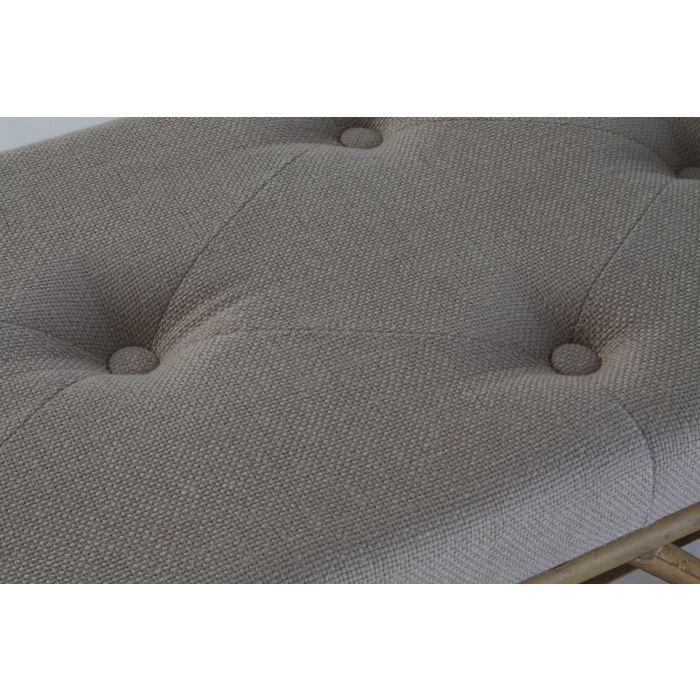 DKD Home Decor Descalzadora Tropical Marron Beige Bambu Algodon 44 x 54 x 100 cm 2