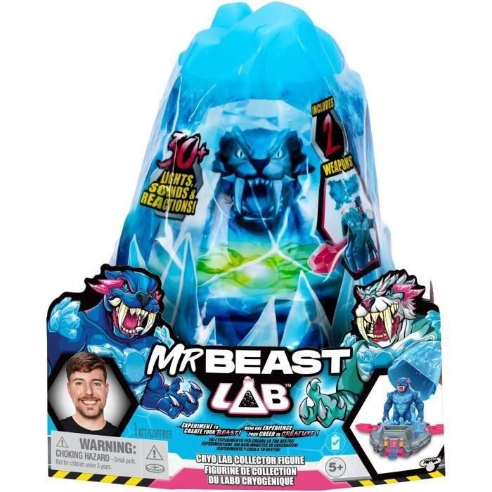 Moose Toys MOO0630996247426 Cryo Lab Mr. Beast Lab - 18 cm, 30 luces y sonidos, 2 bestias coleccionables 4