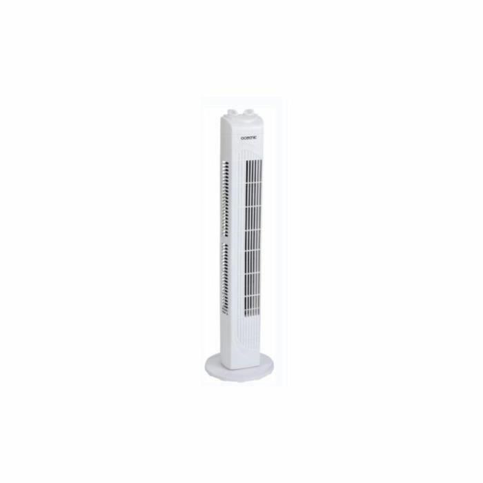 Ventilador de columna oceánica - 45W - Altura 78 cm - 3 velocidades - Oscilador - Blanco - Blanco