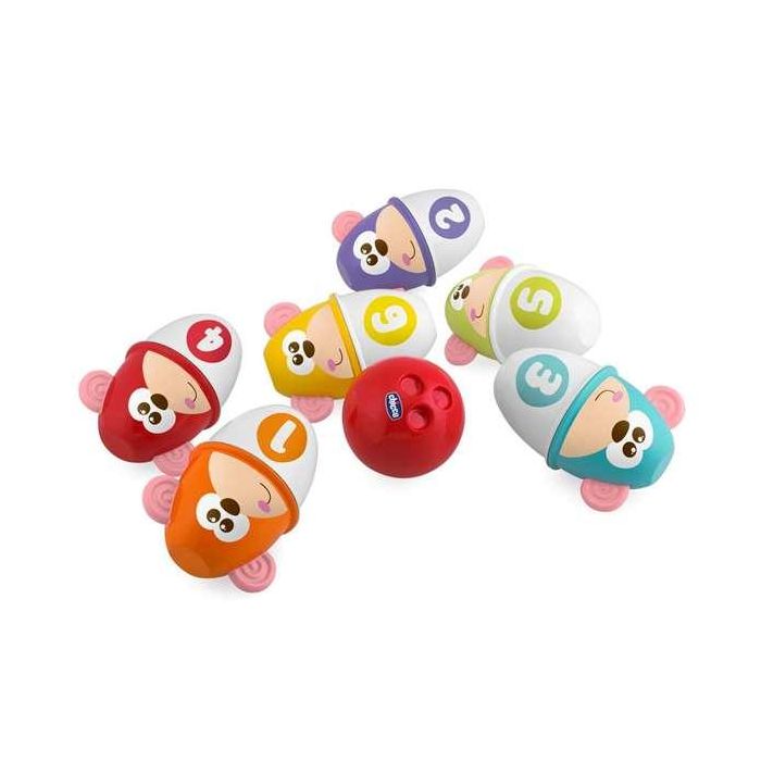 Juego de bolos animales con pelota 11x15x9 cm 12