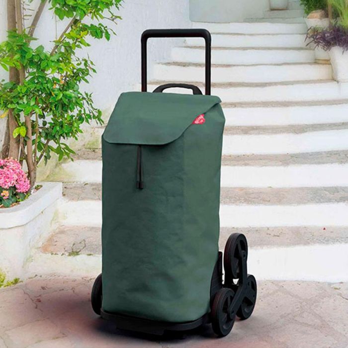 Gimi Carro de la compra Tris Urban Verde 52L - 168423, marco acero/resina, bolsa extraíble, 6 ruedas para escaleras 2 Gimi Carro de la compra Tris Urban Verde 52L - 168423, marco acero/resina, bolsa extraíble, 6 ruedas para escaleras 2