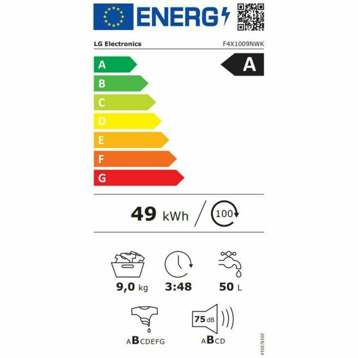 Lavadora LG F4X1009NWK 1400 rpm 9 kg 1 Lavadora LG F4X1009NWK 1400 rpm 9 kg 1