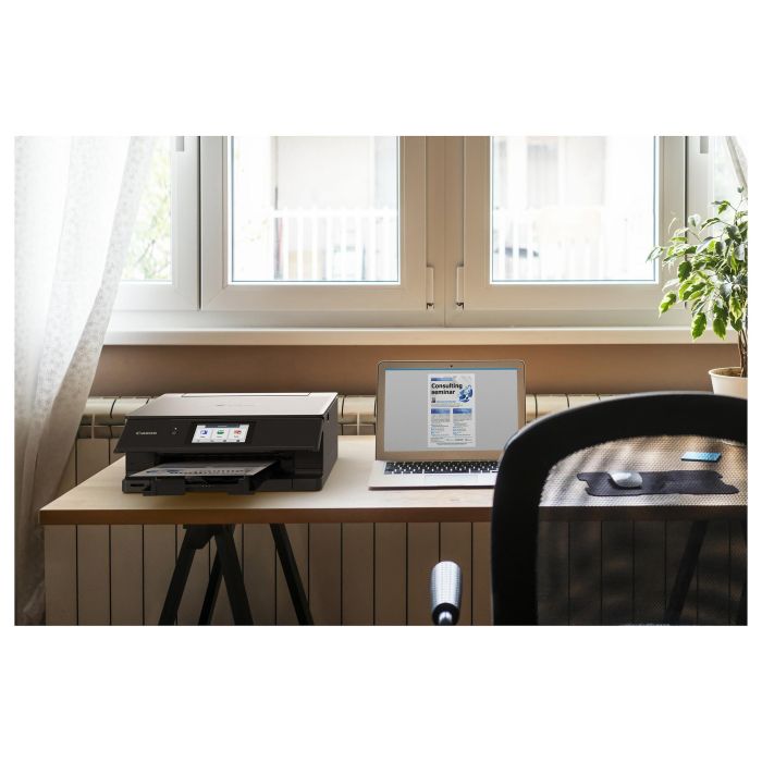 Canon PIXMA TS8750 Impresora Multifunción a Color con Wi-Fi, 6 Tintas Individuales, Duplex Automático, Escáner, Copiadora y Nube - Negro