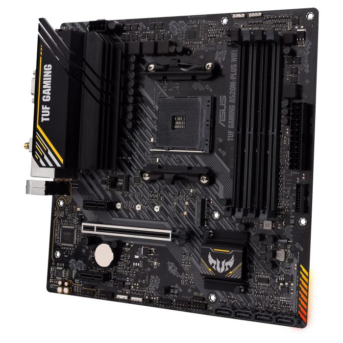 ASUS Placa Base TUF Gaming A520M-PLUS WiFi para AMD AM4 DDR4 M.2 USB 3.2 HDMI DP SATA ATX 3