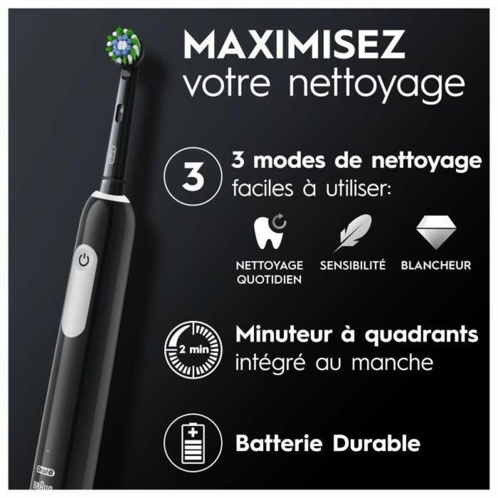 Oral-B PRO SERIES 1 NEGRO Cepillo Eléctrico Recargable con Tecnología 3D y Temporizador de 2 Minutos para Encías Sanas 6 Oral-B PRO SERIES 1 NEGRO Cepillo Eléctrico Recargable con Tecnología 3D y Temporizador de 2 Minutos para Encías Sanas 6