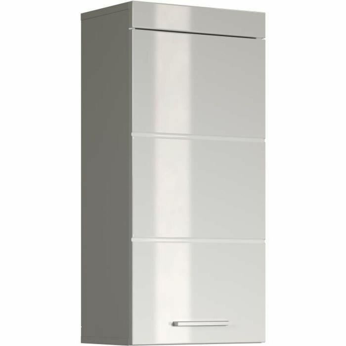 Mueble contenedor alto para baño AMANDA - 1 puerta - Blanco - TRENDTEAM