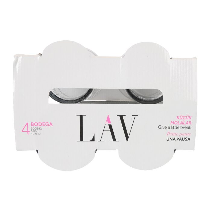 Set 4 Vasos Sidra 520 cc Black Li - LAV (6 Cajas) 5 Set 4 Vasos Sidra 520 cc Black Li - LAV (6 Cajas) 5