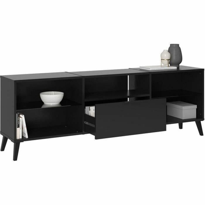 FMD Mueble Bajo TV/Hifi FMD4029494126405 Negro L153,5 x H52 x D31,5 cm 4