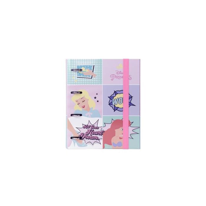 Carpeta de anillas Disney Princess Rosa A4 26 x 32 x 4 cm Carpeta de anillas Disney Princess Rosa A4 26 x 32 x 4 cm