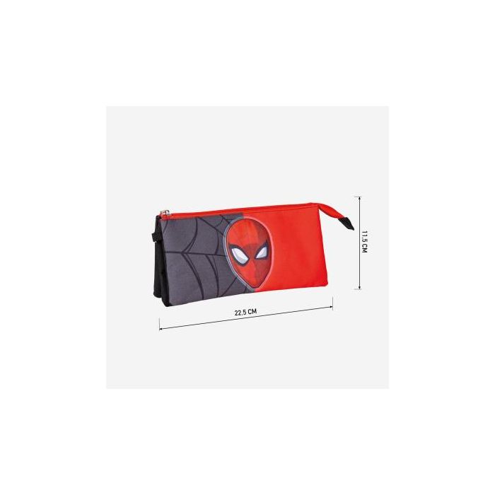 Portatodo Triple Spider-Man Rojo Negro 22,5 x 2 x 11,5 cm 3