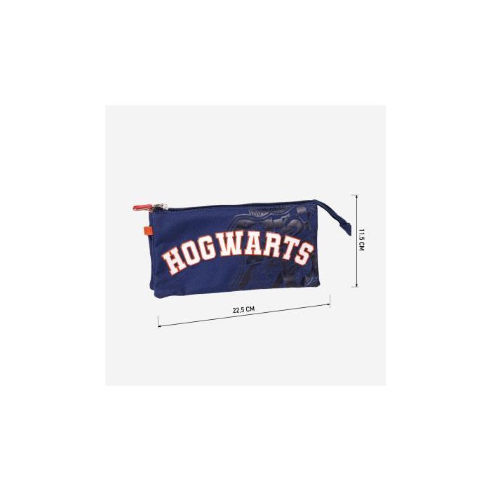 Portatodo Triple Harry Potter Howarts 22,5 x 2 x 11,5 cm Azul oscuro 3