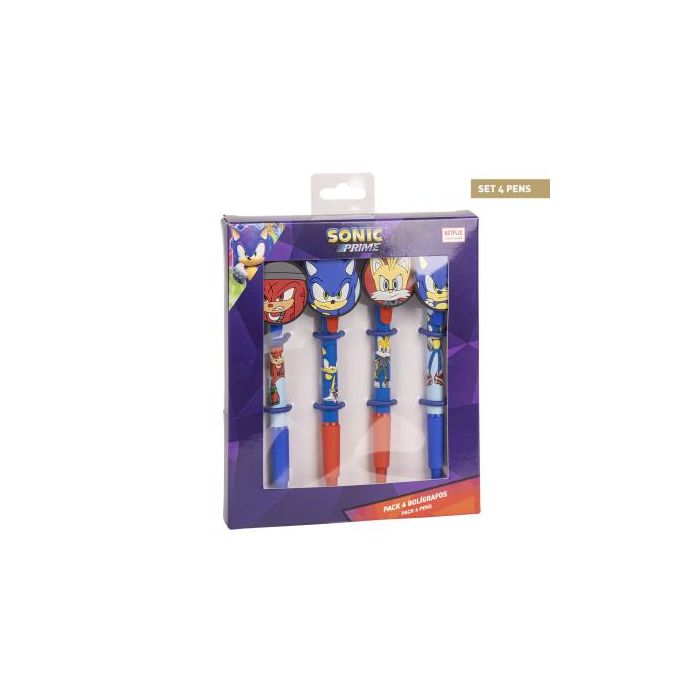 Set de Bolígrafos Sonic 4 Piezas Multicolor