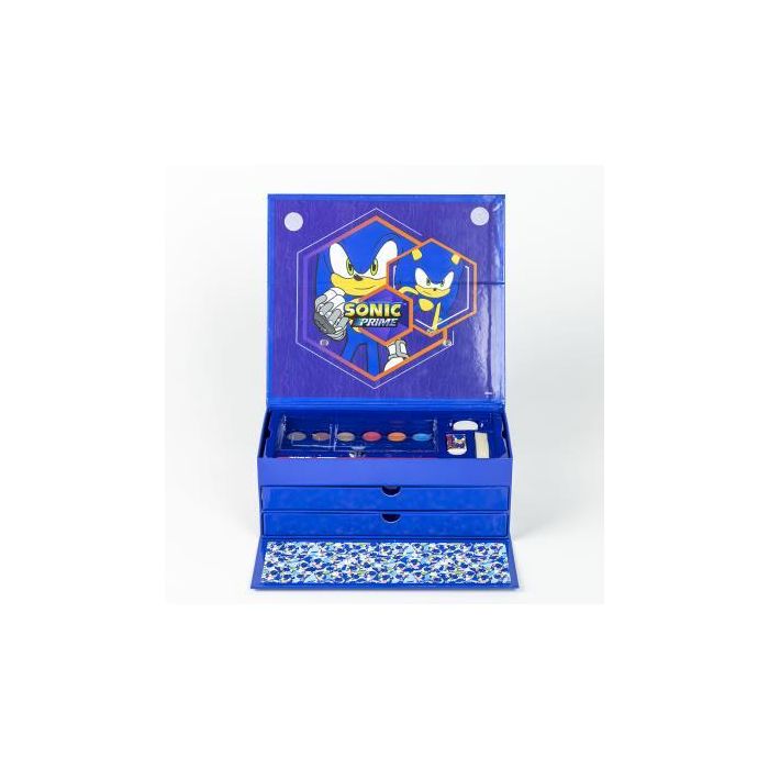 Set Papelería Coloreable Maletín Sonic Prime Azul 5