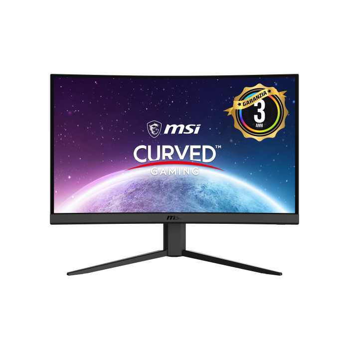 Pantalla PC Gamer curva - MSI - G24C4 E2 - 24 FHD - Panel VA - 180Hz - 1ms - Sincronización adaptativa - 2 HDMI 1 DP