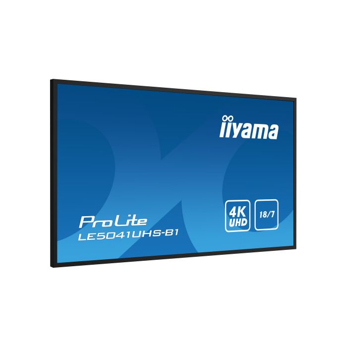 iiyama LE5041UHS-B1 pantalla de señalización Pantalla plana para señalización digital 125,7 cm (49.5") LCD 350 cd / m² 4K Ultra HD Negro 18/7 2