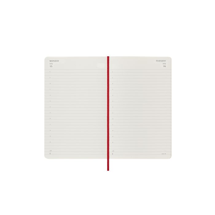 Agenda 2024 Tapa Blanda 12 Meses Diaria L (13 X 21 Cm) Roja Moleskine DSF212DC3Y24