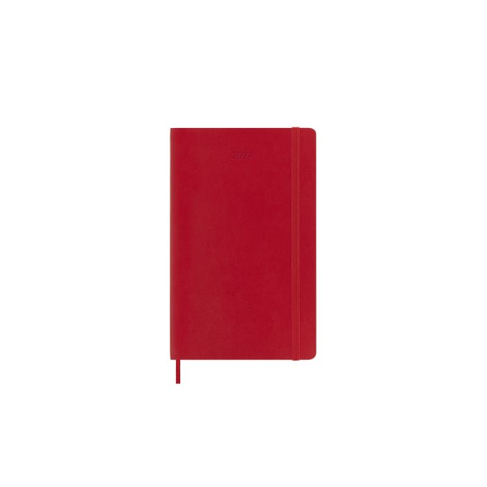 Agenda 2024 Tapa Blanda 12 Meses Diaria L (13 X 21 Cm) Roja Moleskine DSF212DC3Y24