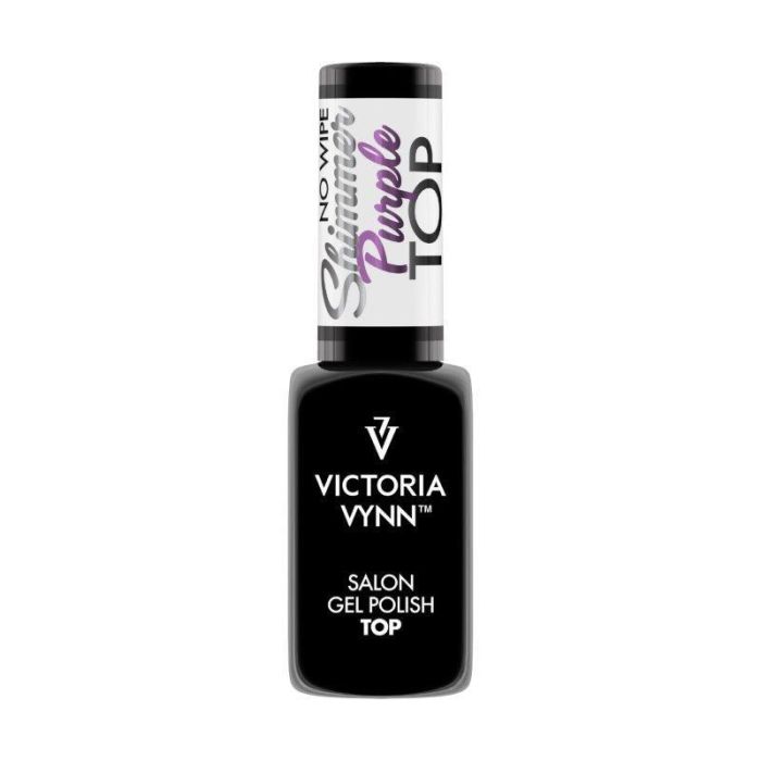 Gel Polish Top No Wipe Shimmer Purple 8 mL Victoria Vynn