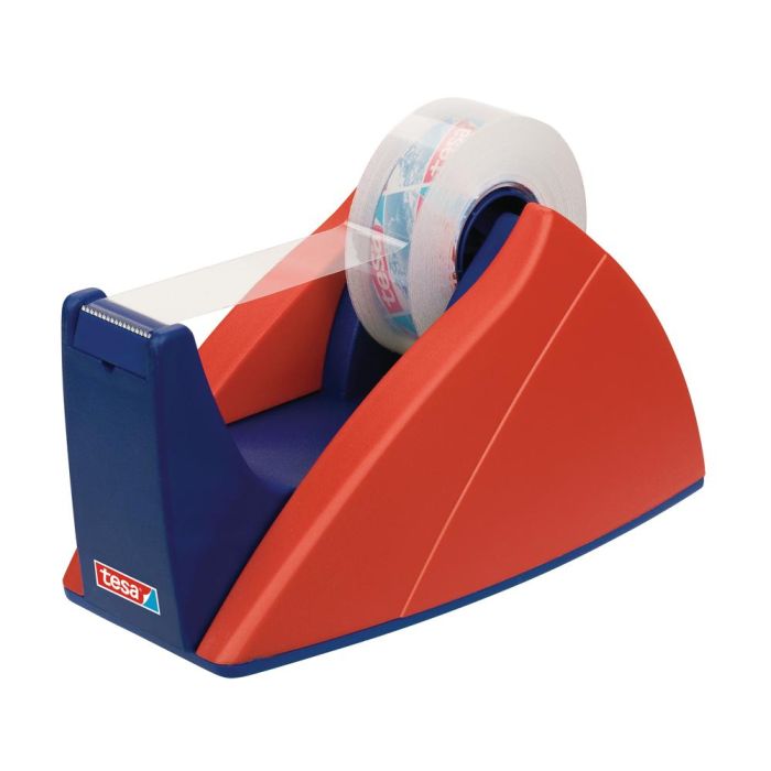 Portarrollo Sobremesa Tesa Con Cuchilla De Corte Recto Para Cintas De 33 M Color Azul-Rojo 1