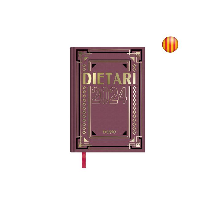 Dohe dietario cuarto 15x21cm d/p cartón geltex c/surtidos catalán 2024 1