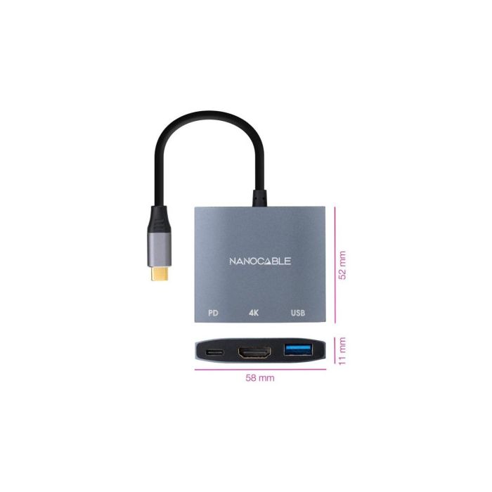Adaptador USB NANOCABLE 10.16.4306 4K Ultra HD