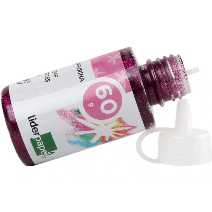 Liderpapel Purpurina Fantasia Colores Metalicos Surtidos Bote 60 gr 8