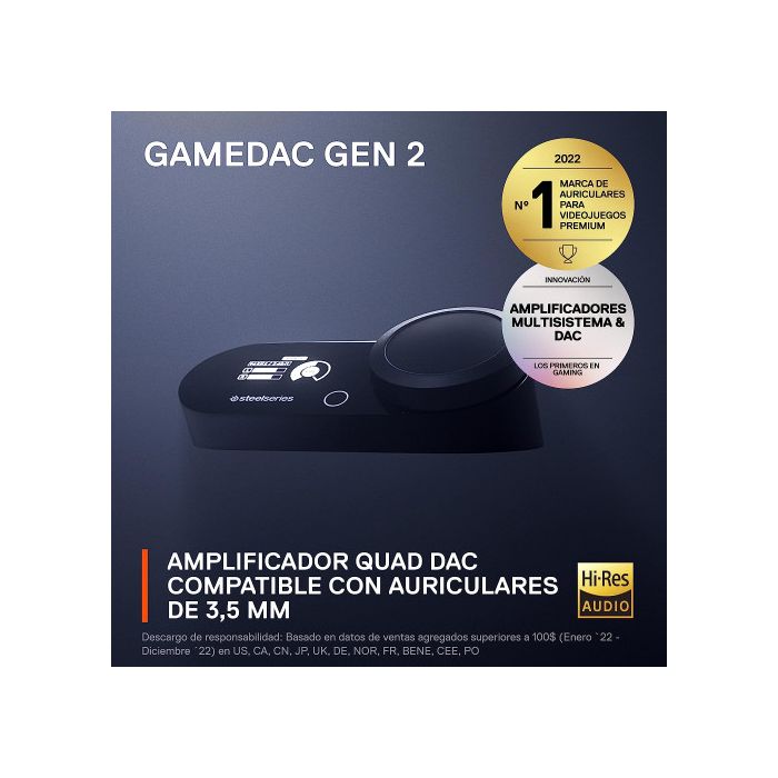 Amplificador de Sonido Intraauricular con Accesorios SteelSeries GameDAC Gen 2 1