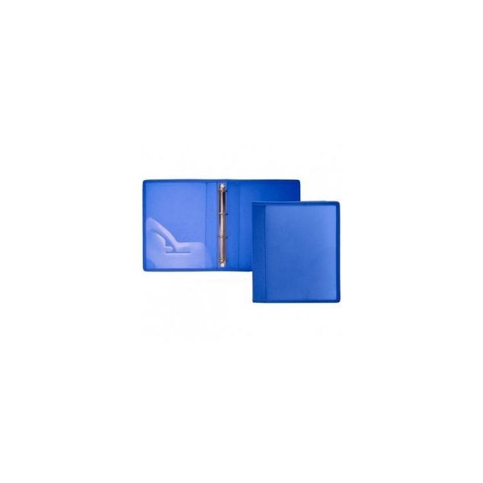 Office Box Carpeta de anillas 2x40mm a4+ tela azul