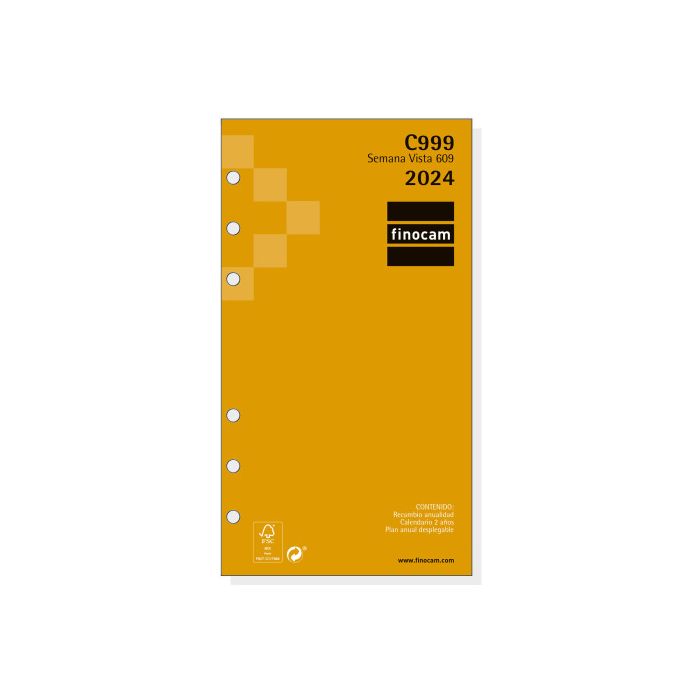 Finocam recambio agenda anual classic svh 94x171mm c999 2024 Finocam recambio agenda anual classic svh 94x171mm c999 2024
