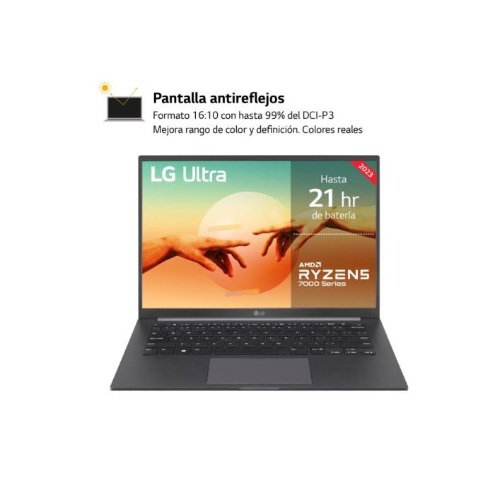 LG Portatil (14U70R-G.AP56B) Ultra Pro, 14", Ryzen5, 8Gb Ram, 512Gb Ssd, Gris 3