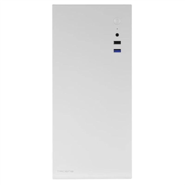 Tacens Caja Slim M-ATX ORUMX Blanco 2ORUMXW - Estructura de acero, ventilador 80mm incluido, compatible MicroATX/Mini-ITX