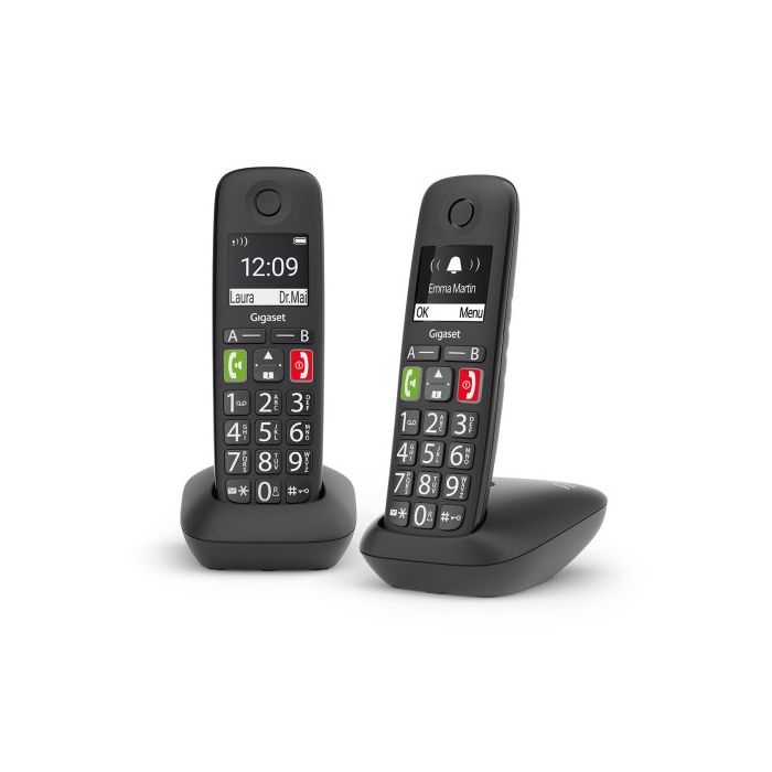 Teléfono Inalámbrico Gigaset E290 Duo Negro 1