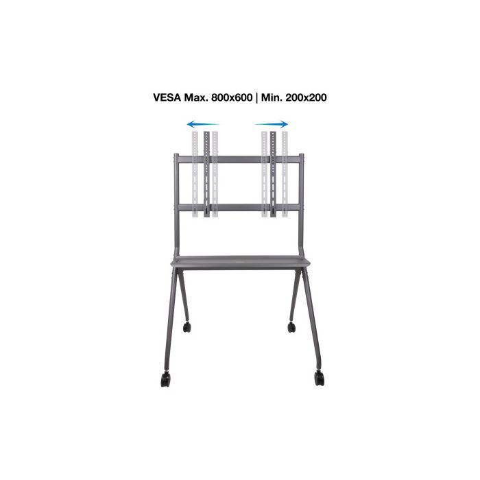 TooQ iSTAND Soporte de Suelo con Ruedas para Pantallas 50"- 86", Gris 1