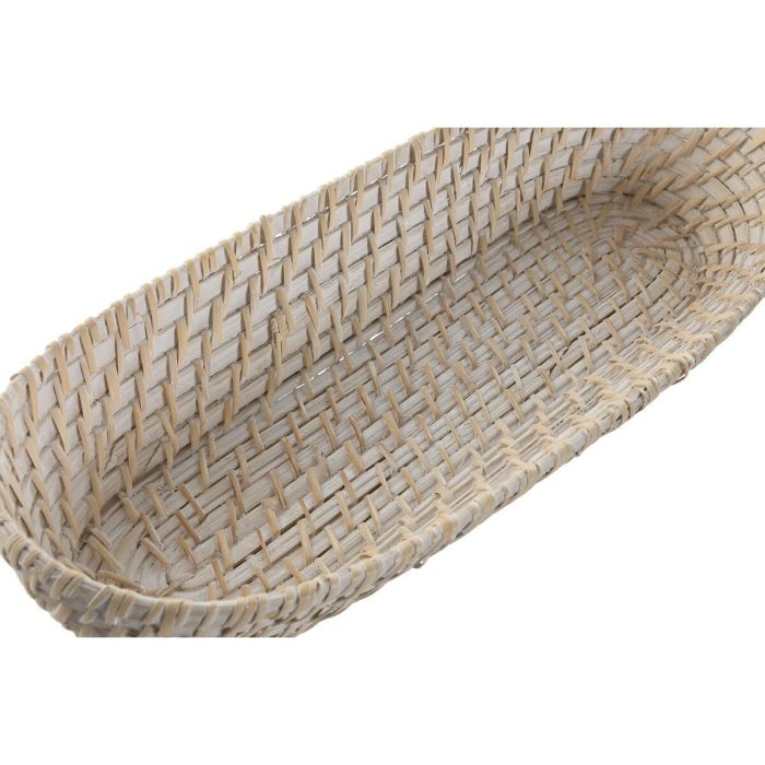 Bandeja Balines DKD Home Decor Blanco Natural 18 x 7 x 44 cm Set de 2 2