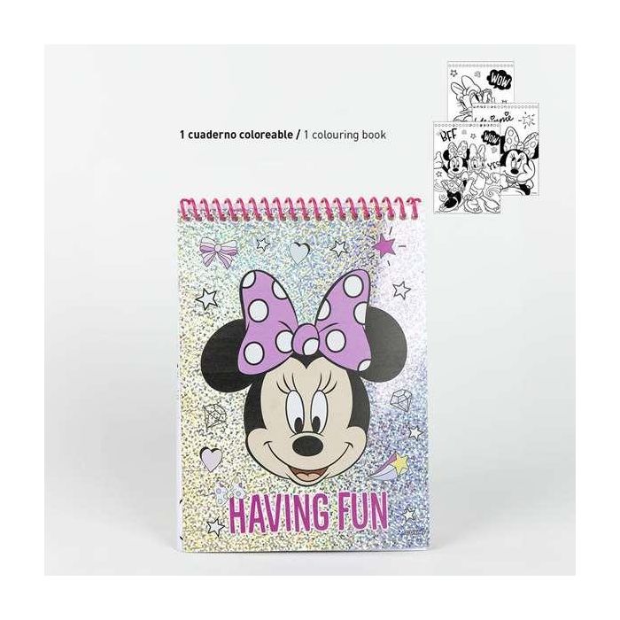 Conjunto de papelería coloreable minnie 30.0 x 30.0 x 2.5 cm 3