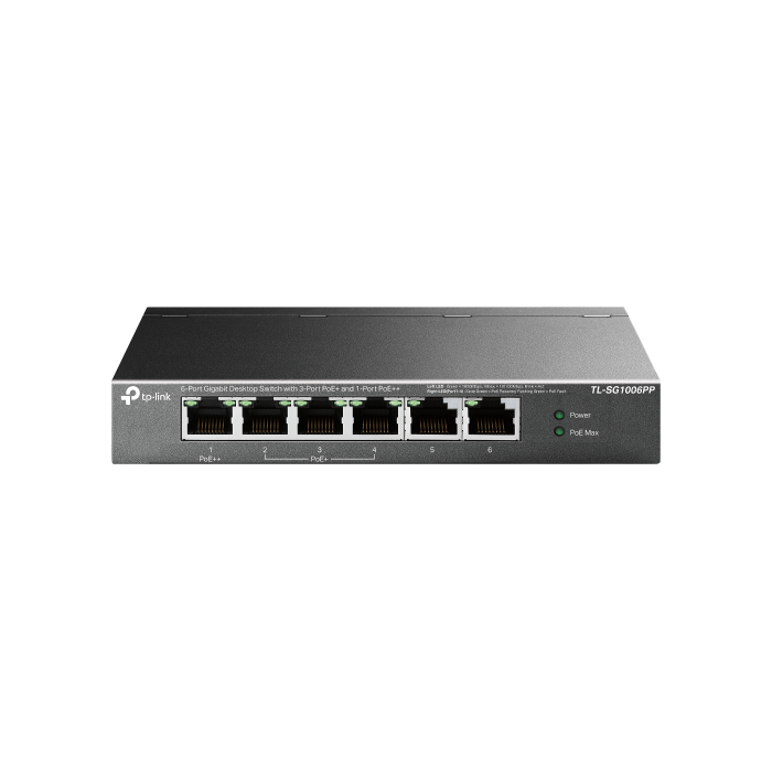 TP-Link TL-SG1006PP switch No administrado Gigabit Ethernet (10/100/1000) Energía sobre Ethernet (PoE) Gris
