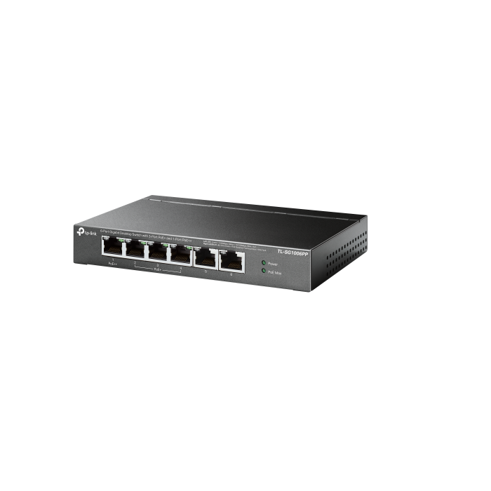 TP-Link TL-SG1006PP switch No administrado Gigabit Ethernet (10/100/1000) Energía sobre Ethernet (PoE) Gris 1