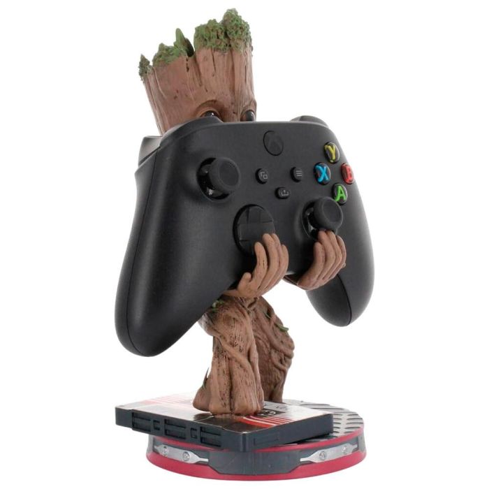 EXQUISITE GAMING Cable Guy Soporte Sujeción Smiley Groot Guardianes de la Galaxia Marvel 20cm 2